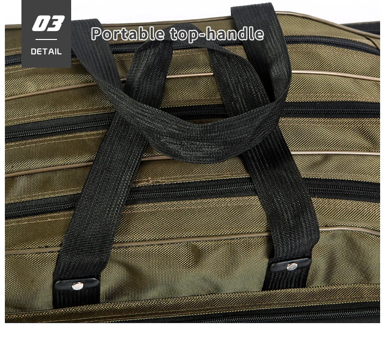 Bolsa de Pesca Vara de Pesca Lona Mais Grosso 3 Camadas 120cm Portátil Dobrável Bolsa Grande Capacidade Mochila Xa115g 2 - 19 ??_06