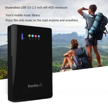 2.5 inch hdd case 4000mah power bank function 300mbps wifi router external USB 3.0 5gbps hard disk enclosure for 1TB hdd ssd