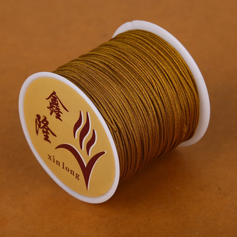 50 м диаметр 0,8 мм нейлоновый шнур китайский узел макраме шнур браслет плетеный шнур DIY кисточки вышивка бисером ювелирный шнурок нить