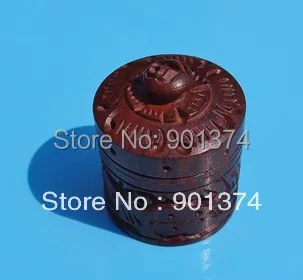 

Wood Carved Tobacco Snuff Box Pill or Jewelry Holder ,cans/case (Rose wood),for 3g snuff, accessory(10pieces/lot),lip with tit