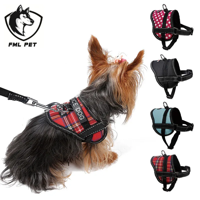 

FML Pet Harness Puppy Harness Reflective Dog Leash Harness Nylon Training Walking Harness For Small Medium Dogs Pet Supplies