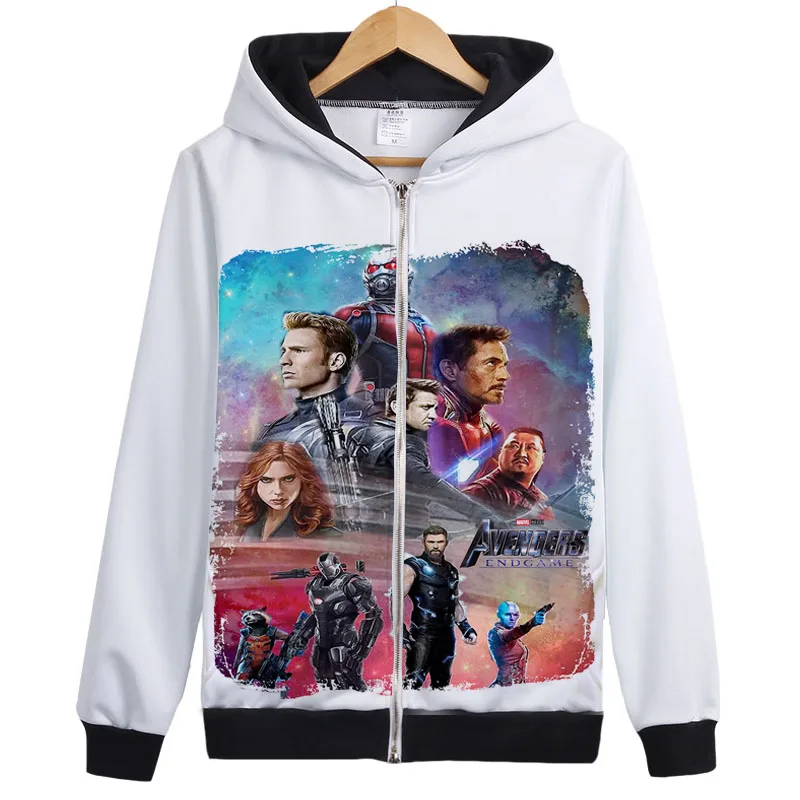 Avengers Endgame Hoodie Sweatshirt Avengers 4 Hoodie Quantum Realm Iron Man Damaged Mask Printed Avengers Endgame Jacket Hoodie