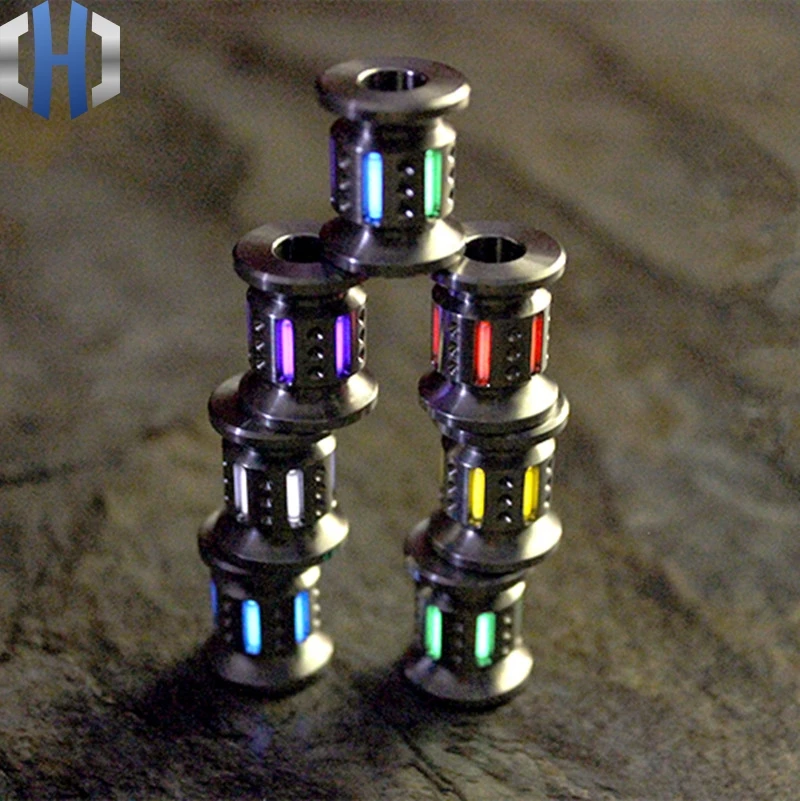 

Titanium Alloy Knife Beads EDC Multi Tools Paracord Can 6PCS Fits Tritium Gas Tube Umbrella Rope Outdoor Parachute Cord Gadget
