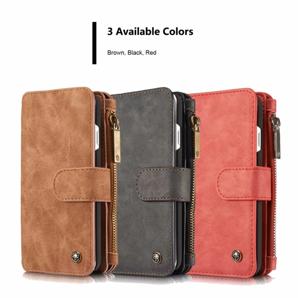 Origin CaseMe 2 in 1 Luxury Leather Magnetic Wallet Case for iPhone 5s SE 6s plus