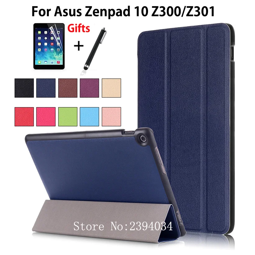Per Asus Zenpad 10 Z301Mlf Z301Ml Z301 10.1 "Smart Case Cover Funda Stand Tablet Per Asus Zenpad 10 Z300Cl Z300C Z300M Penna Per Pellicola