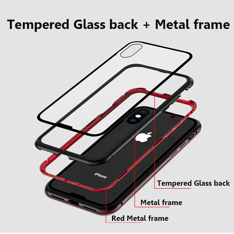 Suntaiho Tempered Glass case for iPhone 7 plus case for iPhone XS MAX 8 plus case XR Magnetic Tempered Glass back Phone X Case Suntaiho Tempered Glass case for iPhone 7 plus case for iPhone XS MAX 8 plus case XR Magnetic Tempered Glass back Phone X Case
