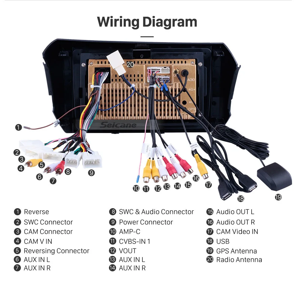 Clearance Seicane 9" Touchscreen Android 6.0/7.1/8.1 Car Radio For 2015 Toyota Innova(RHD)2Din GPS Navigation Multimedia Player Bluetooth 17