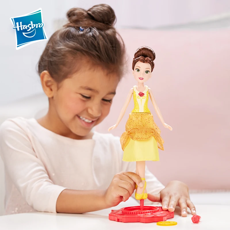 Hasbro Дисней Принцесса Танцующая дудлы Белль Подлинная Красавица и Чудовище фигурка игрушка рождественские подарки, куклы для девочек