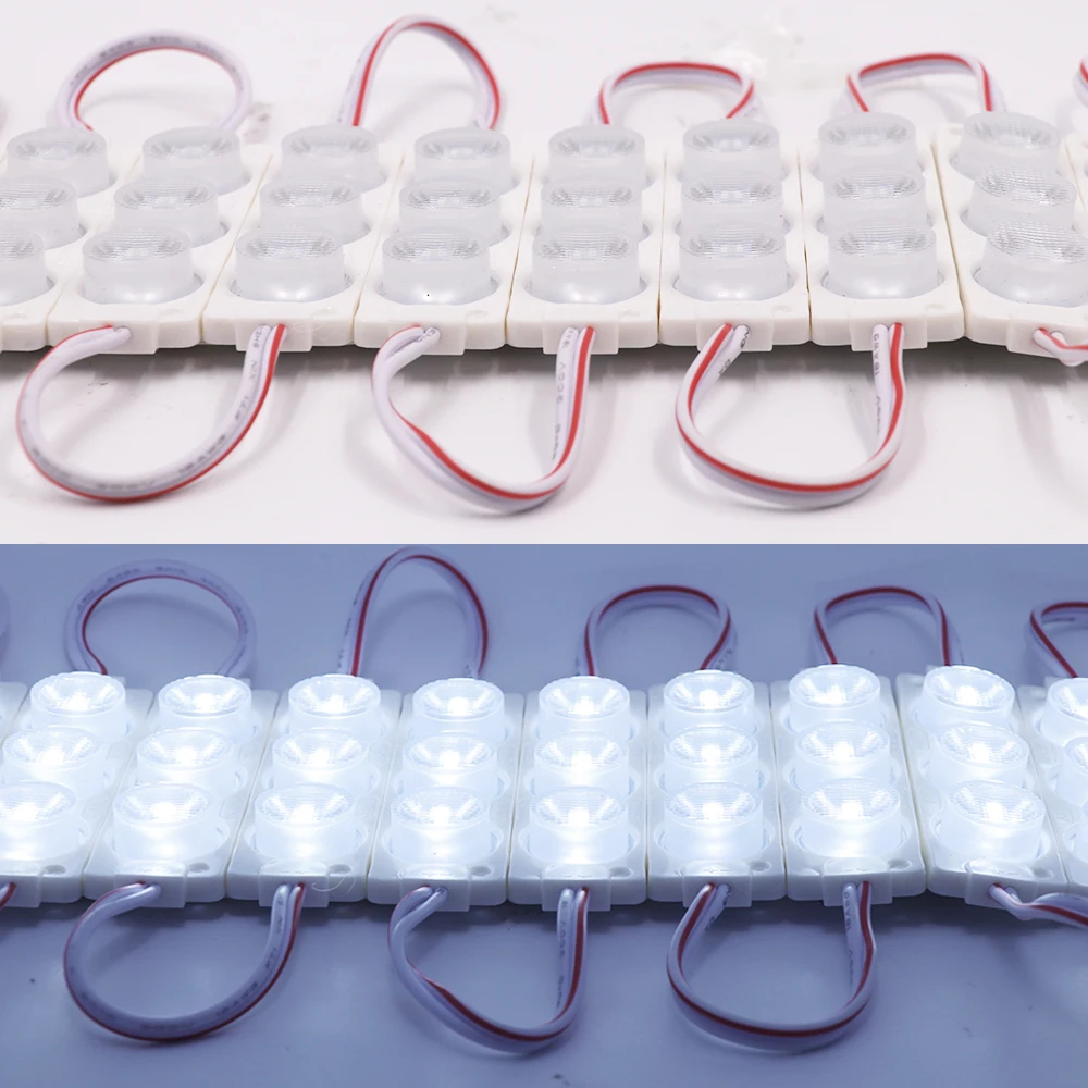 US $10.34 DC12V 20Pcs 3W LED Module With Injection Lens SMD2835 3LEDsPc Advertisement Design Led Lighting Module High Bright Modules