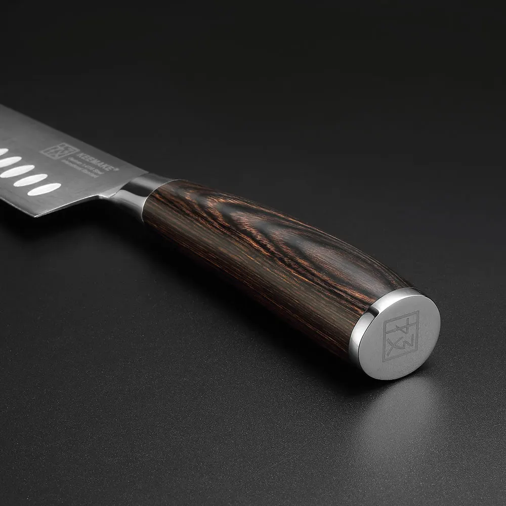KEEMAKE 8.5 inch Chef Knife German 1.4116 Steel Blade Chef's Santoku Kitchen Knives Color Wood Handle with Exquisite Box Gift KEEMAKE 8.5 inch Chef Knife German 1.4116 Steel Blade Chef's Santoku Kitchen Knives Color Wood Handle with Exquisite Box Gift