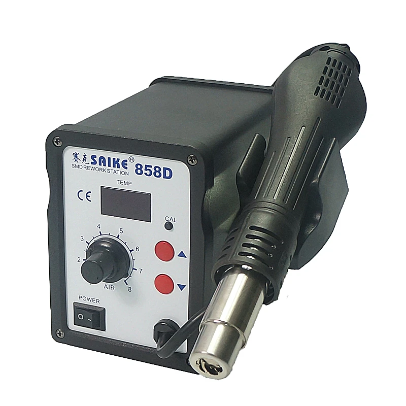 Saike 858D 220 В в 110 светодио дный светодиодный цифровой ESD паяльная станция горячий