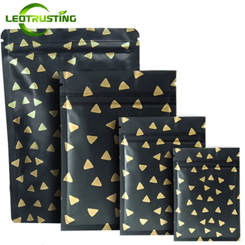 Leotrusting 100 шт. цветная алюминиевая фольга сумка на молнии молотый кофе фрукты