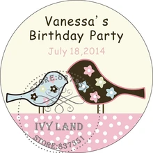 Новое нижнее белье для девочек, Бумага, индивидуальная клейкая наклейка/этикетки, детская игрушка в ванную платье, платье на день рождения, круг, 5 см, B30