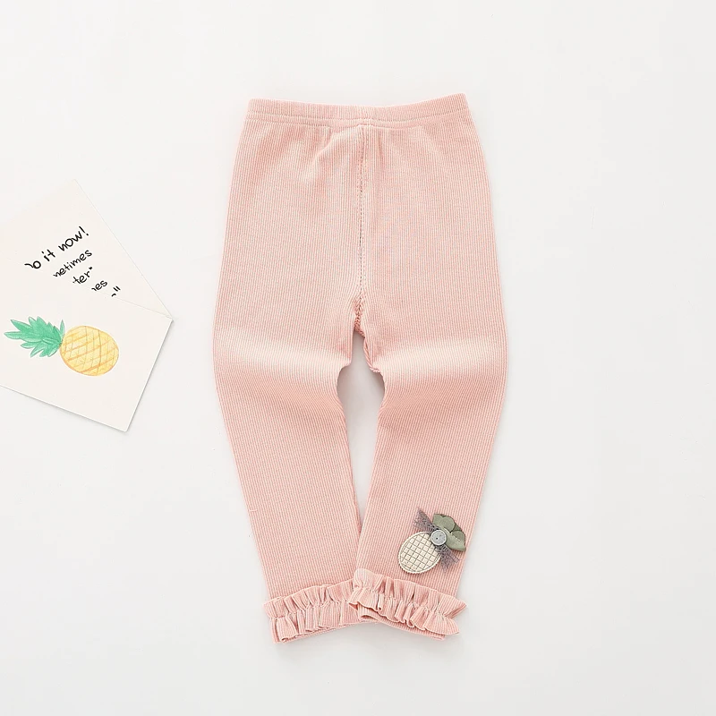 Kids Leggings Ruffles Solid Casual Long Pants Infant Soft Cotton Trousers Baby Girl Clothing 0-4T Toddler Baby Girl Pant