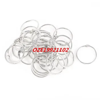 

Metal Openable Loose Leaf Ring Keychains Sliver Tone 38mm Diameter
