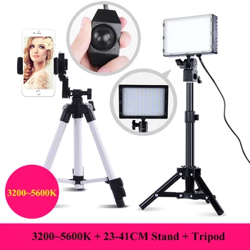 

New Photo Studio 110 LED Panel Video Light 3200-5600K Photography Shooting Portable Hand Lamp LED Lighting With Stand And Tripod