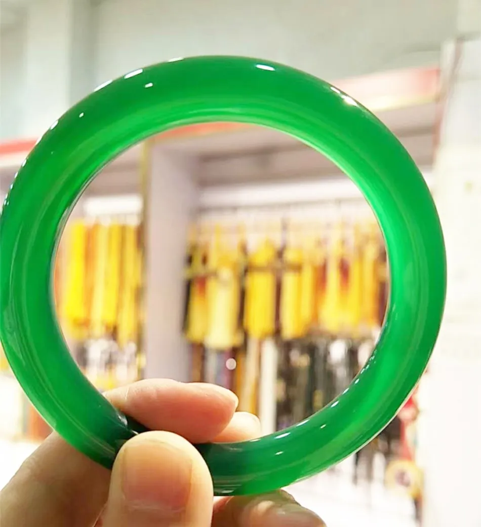 

Agate Bracelet Pure Green round ice seed jade bracelet children Jade Jade Bracelet