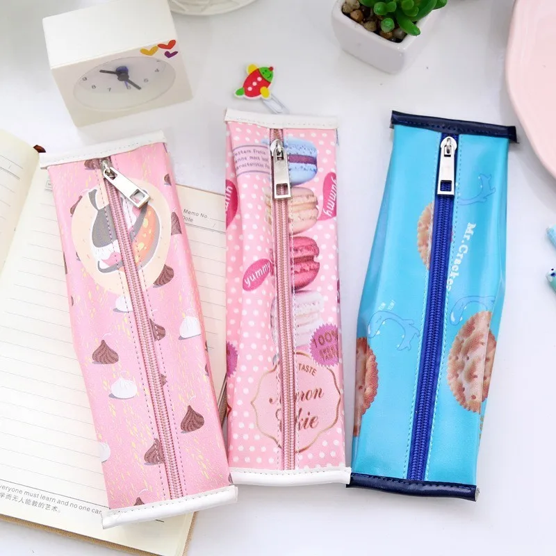 1 шт. креативный кожаный чехол для карандашей Kawaii s Box Bag Красочный Милый тканевый чехол для ручек для подарка школьные принадлежности 04855