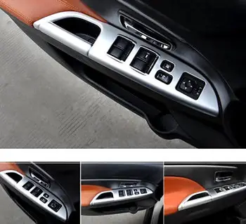 

Matt ABS Interior Door Handle Window Switches Cover Trim For Peugeot 4008 12-16