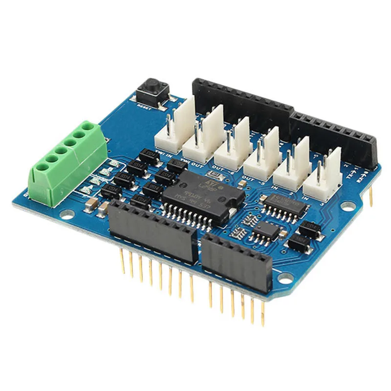 L298P 4A Dual-канальный драйвер двигателей модуль двигатель щит R3 для Arduino 5V~ 12V остановка хода и тормозной Функция