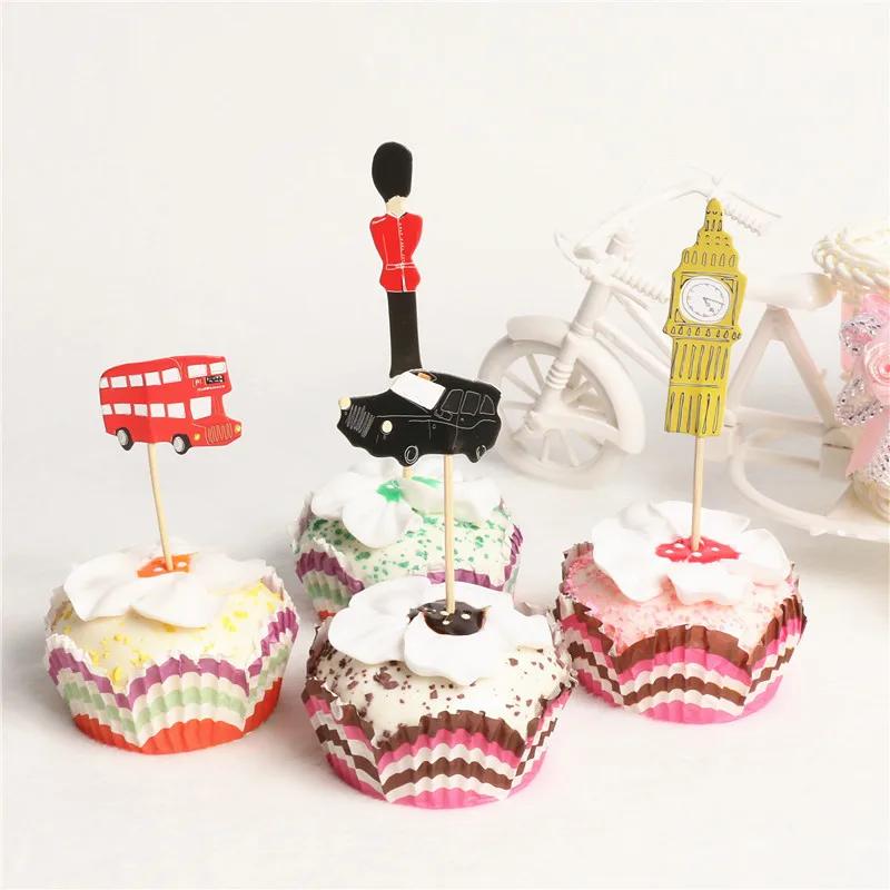 Detail Feedback Questions About 24pcs Lot London Big Ben Cake Topper