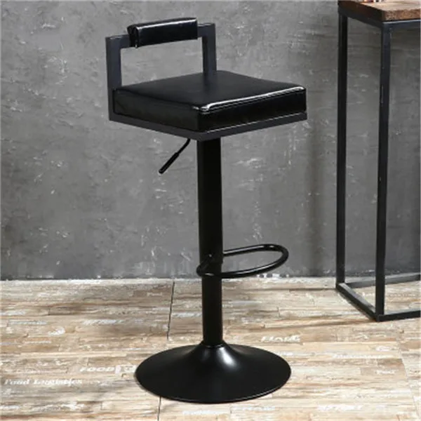 10 цветов, современный поворотный барный стул, регулируемый по высоте, барный стул с подставкой для ног, пневматический журнальный столик, обеденный стул для паба, барный стул - Цвет: Black BlackBase