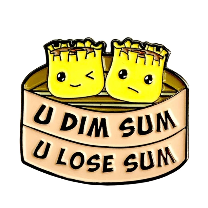 

Dim sum Pin food cartoon Badge Enamel Pin