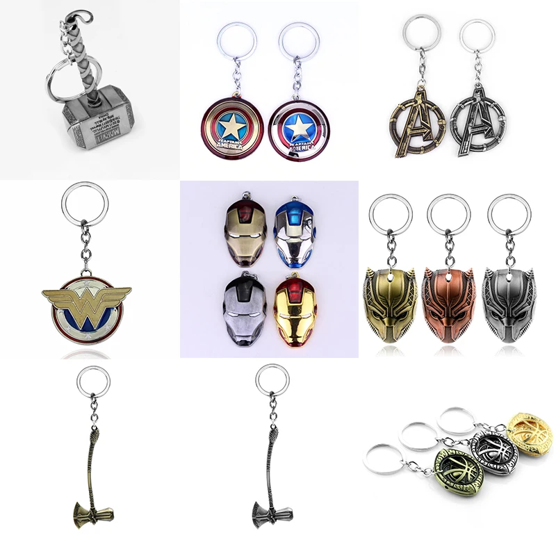 

Marvel Universe The Avengers Series Keychain Infinite War Fashion Superhero Key Chains For Women Men Jewelry Key Holder Trinkets