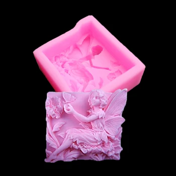

Angel Girl Silicone Mold Soap, Candle Making 3d Models Flower Fairy Cake Baking Chocolate Candy Kitchen Gadgets Fondant Molds