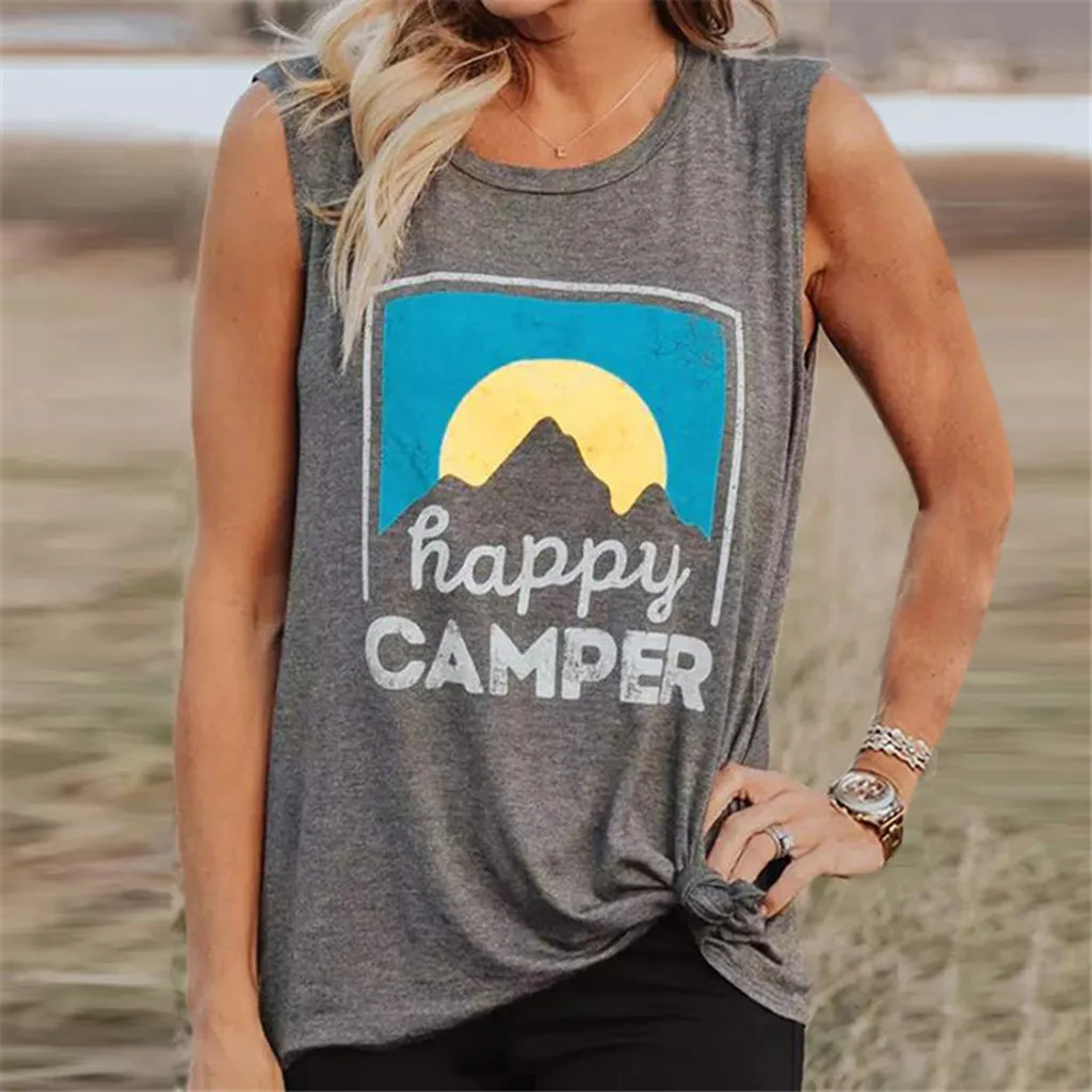 

Tank Top Women Summer Ladies Off Shoulder Sleeveless Round Neck Casual Tops Loose O-Neck Stretch Soft Daily Casual Vest