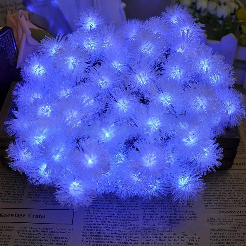 

Solar Power String Lights LED Snowflake Ball Snowball Decoration For Christmas Trees Party HYD88