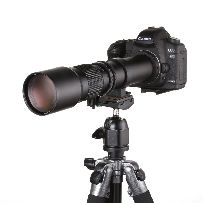 500 mm F / 8,0 Super Telephoto Manuální zoom objektivu + Free T2 Mount adaptér pro Canon Nikon Sony Olympus Pentax Sony E Mount A7 DSLR