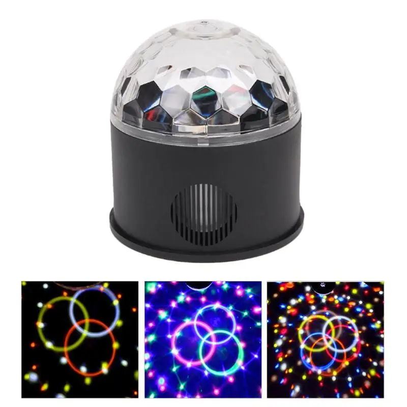 

Colorful Rotary Voice Bluetooth Remote Control MP3 Music LED Crystal Magic Ball Lamp Kit USB Light for Stage DJ KTV