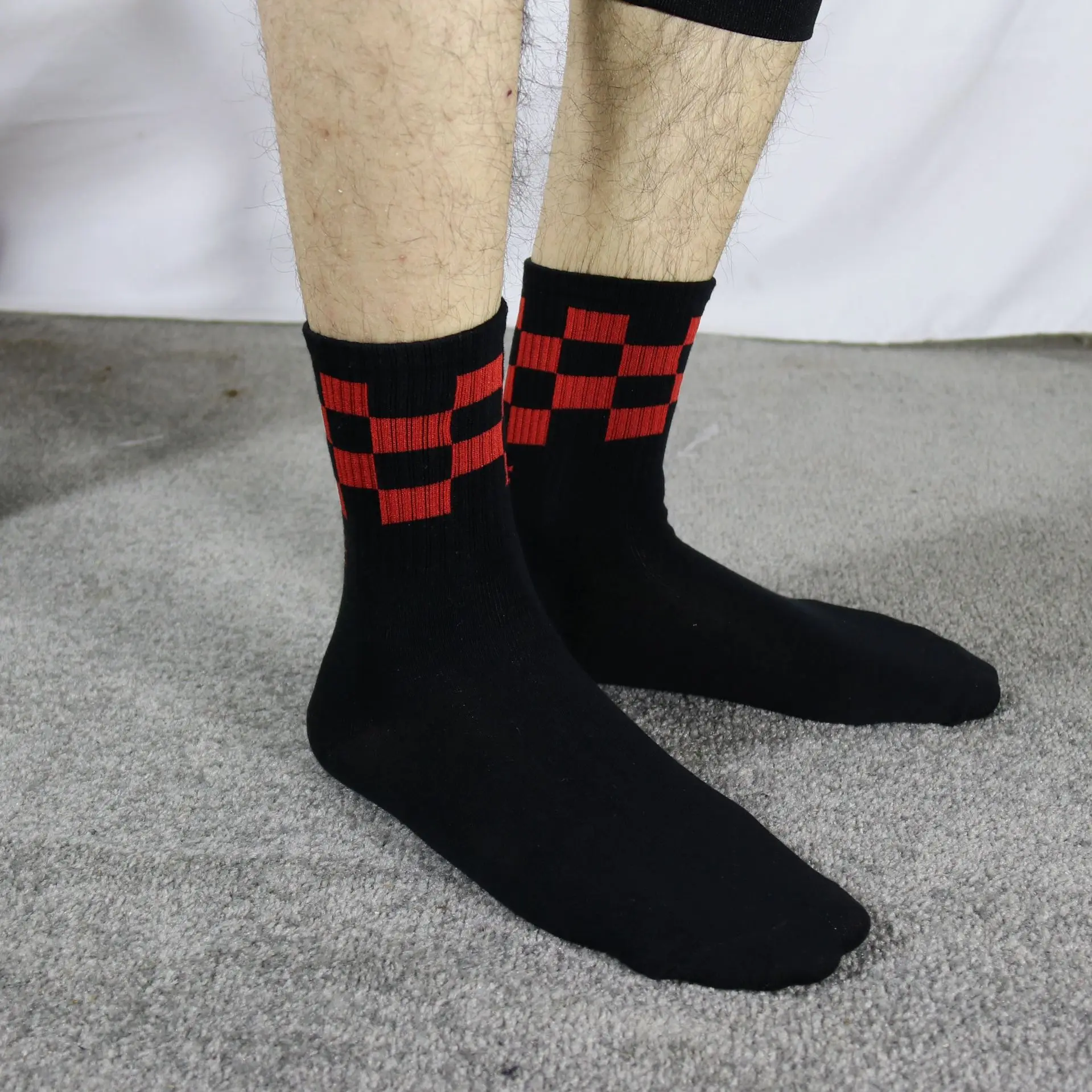 1 пара, мужские длинные носки в стиле хип-хоп, брендовые, уличные, забавные, для скейтборда, женские носки, Harajuku Happy, чистый хлопок, европейские носки унисекс - Цвет: Коричневый