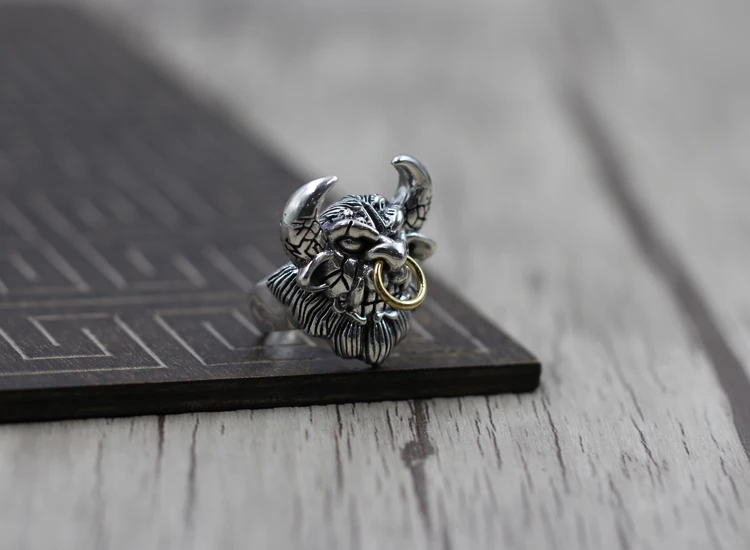 Кольцо из серебра 925 пробы с демоном властителя в стиле ретро|sterling silver rings|silver ringring