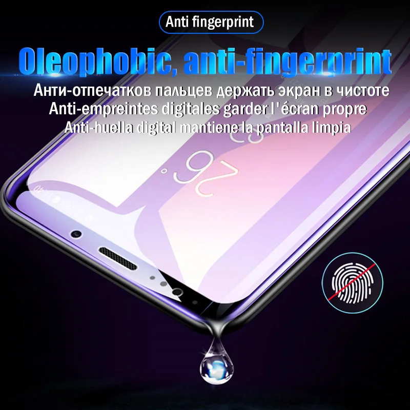 20D анти голубой свет Гидрогелевая пленка для samsung Galaxy S10 S9 S8 Plus Note 8 9 10 Pro Защита экрана для samsung S10E полное покрытие