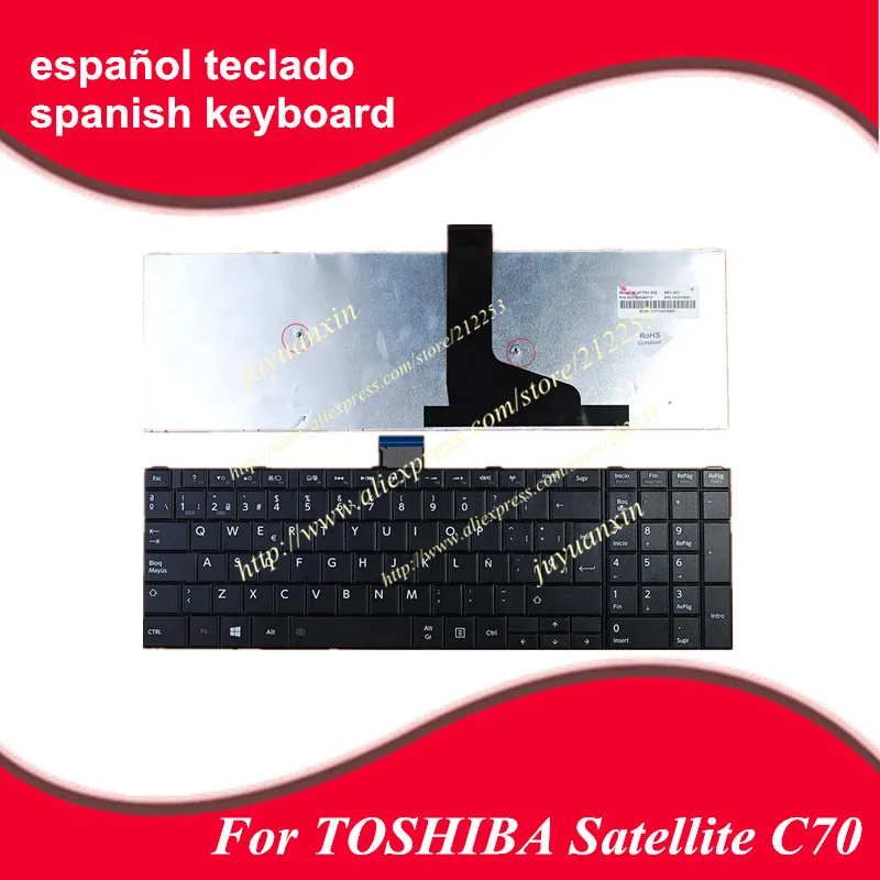Spanish keyboard For Toshiba Satellite C70 C70D C75 C75D C70D A C70 D