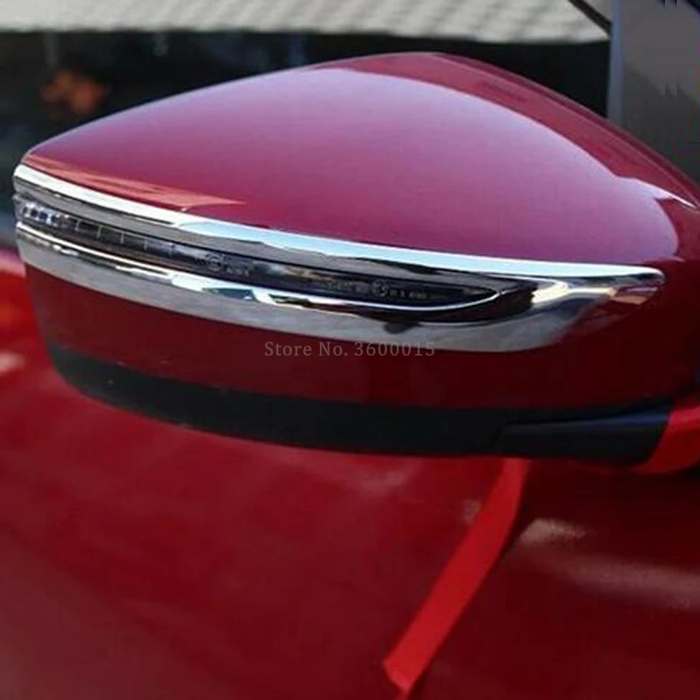 For Nissan Leaf 2017 2018 2019 Exterior Accessories Side View Mirror ABS Chrome Covers Strip Trim Molding Car styling Parts For Nissan Leaf 2017 2018 2019 Exterior Accessories Side View Mirror ABS Chrome Covers Strip Trim Molding Car styling Parts