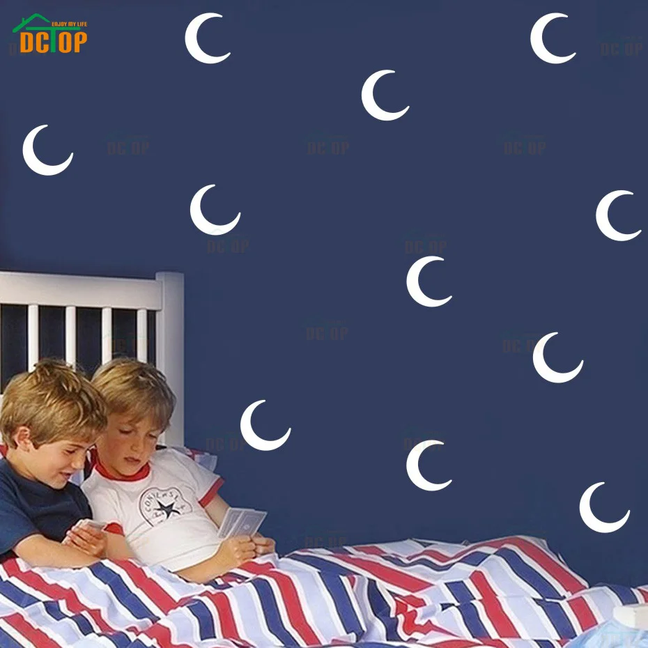 Us 2 24 25 Off 5 5 Cm Crescent Moon Vinyl Stickers Night Sky Wall Art Decals For Nursery Kids Room Creative Decoration Removable Mural In Wall