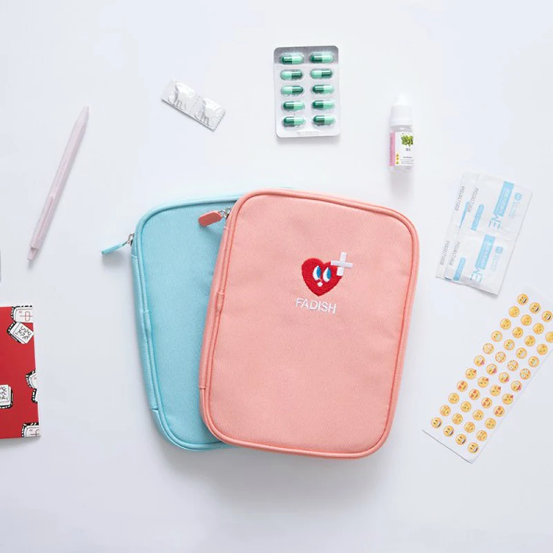 

Portable Nylon First Aid Medicine Bag Drug Box Pill Storage Case Emergency Kits Packing Organizer Travel Accessories Supplies
