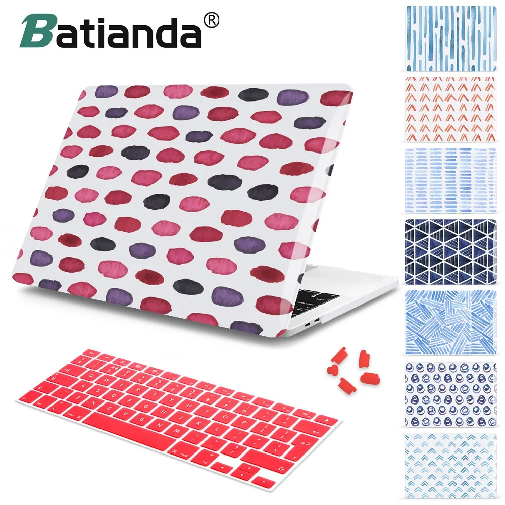 For Macbook Air 11 13 Case Cute Dot Wave Style Hard Cover For New