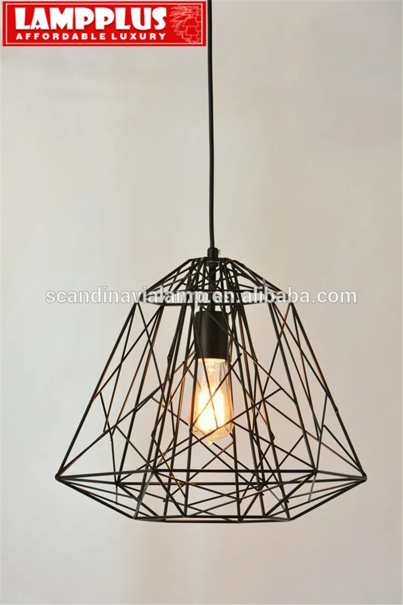 

Lampplus Retro Iron Cage Crystal Nest Decorative Pendant light Droplight Ceiling lamp for bedroom living room study hotel room