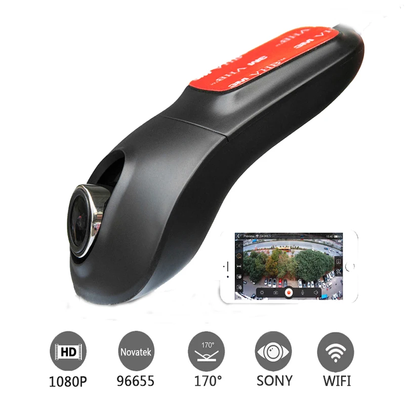 Full HD 1080P Novatek 96655 IMX 322 Автомобильный видеорегистратор Wi Fi Автомобильная камера