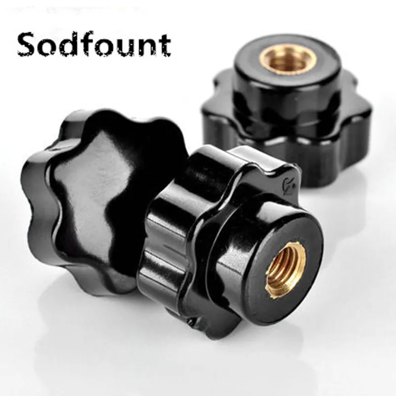 

5Pcs CNC 3D Printer M4 M5 M6 M8 M10 M12 M16 Plum Bakelite Hand Tighten Nuts Handle Star Mechanical Black Thumb Nut