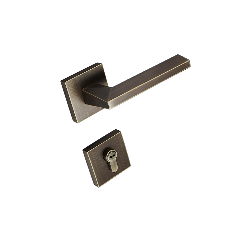  1Set Square Brass Door Lock Modernized Style Interior Door Bedroom Door Lock for 35-50mm Door with  - 33048067766
