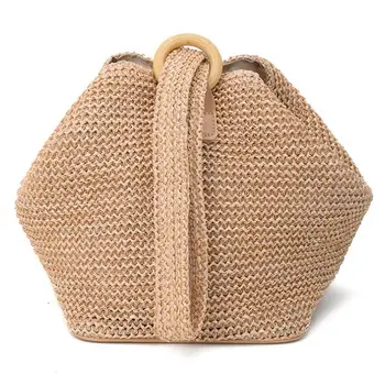 

New Ethnic Style Handmade Straw Shoulder Bag Women's Handbag Fashion Creative Handmade Woven Shoulder Bag Casual Handbag