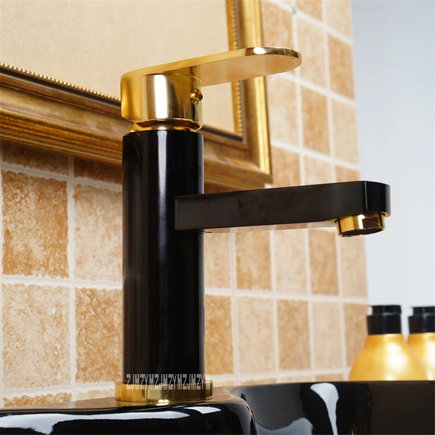 Раковина столешница для ванной комнаты 899 черная Золотая раковина