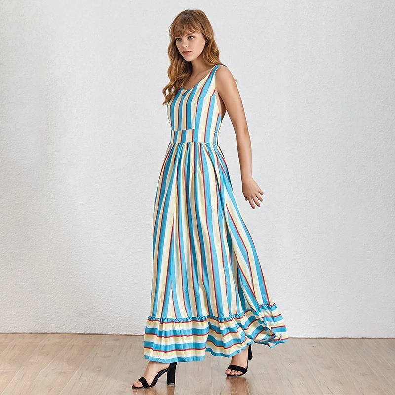 Deuxtwinstyle-t-robe-pour-femmes-Hit-couleur-ray-dos-nu-sans-manches-taille-haute-cheville-longueur (3)