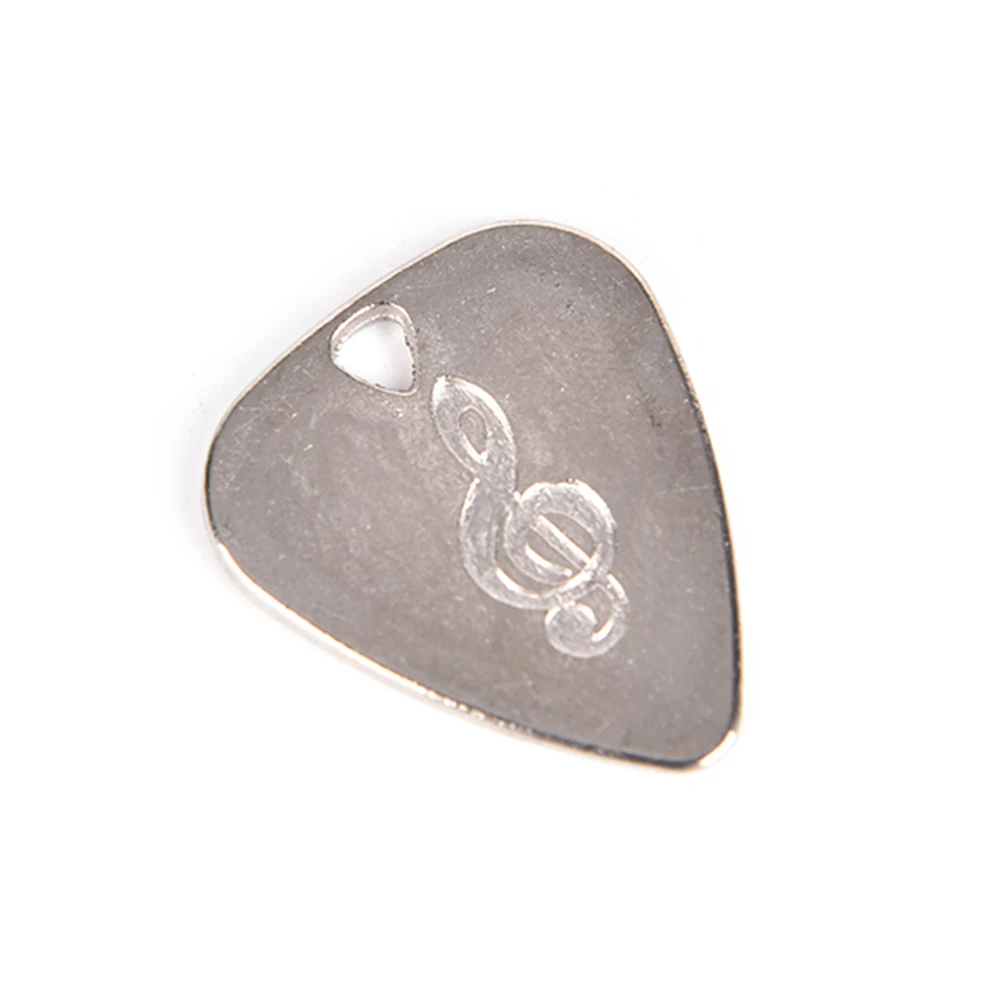 Металлическая Акустическая Электрогитара Бас-рок pick Прочная нержавеющая сталь тонкий медиатор Guitarra - Цвет: silver