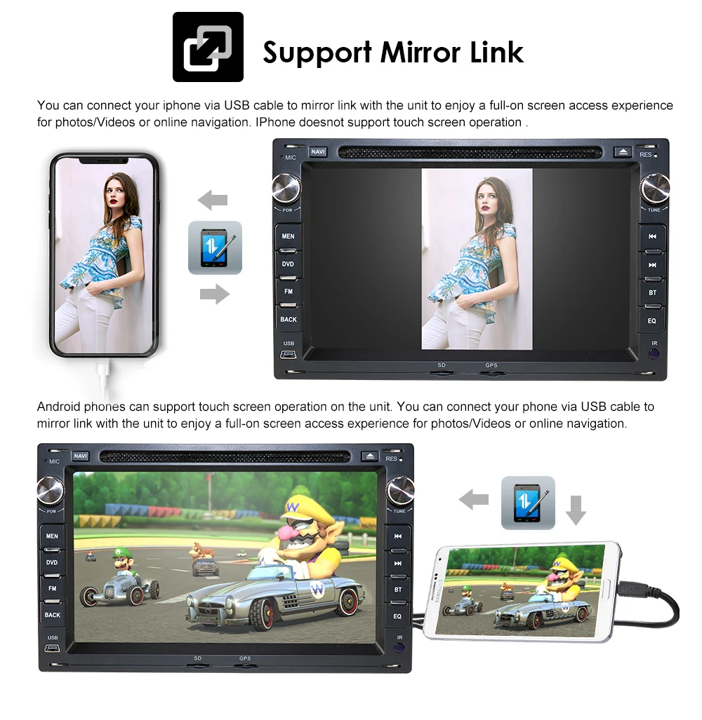 Clearance Car Multimedia Player Radio DVD For VW Skoda Seat GPS Navigation Head Unit 2din Car Monitor moto mirrorlink swc usb camera 3